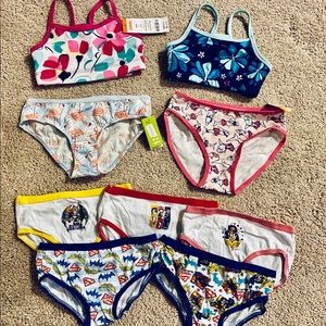 Size xs/4-5 gymgo sports bra and size xs underwear